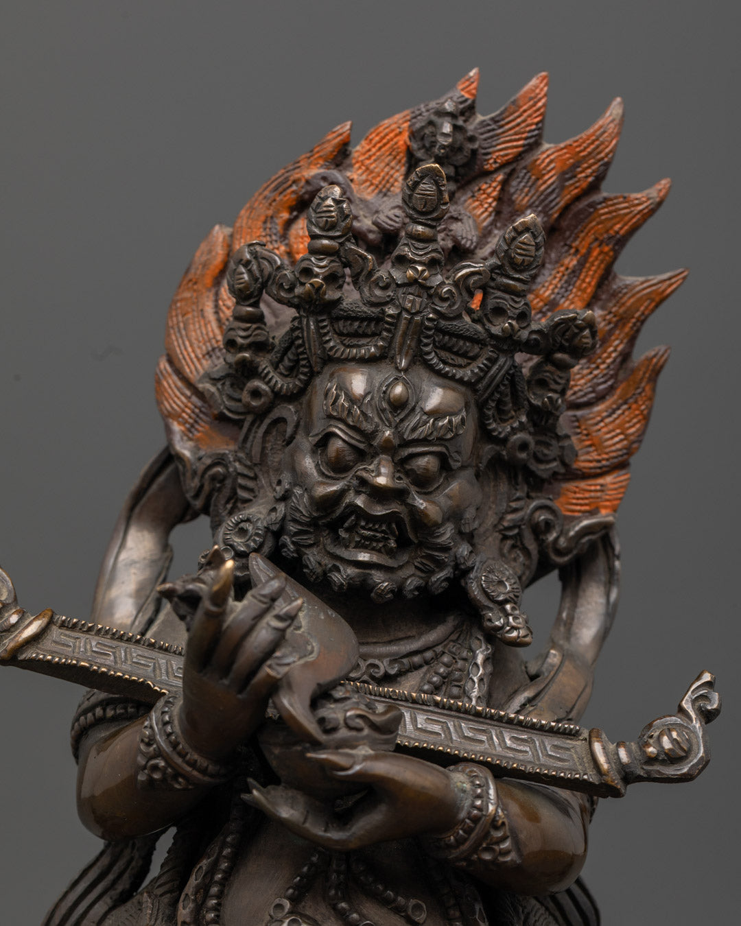 Sakya Mahakala Statue | Handmade Tibetan Protector Deity