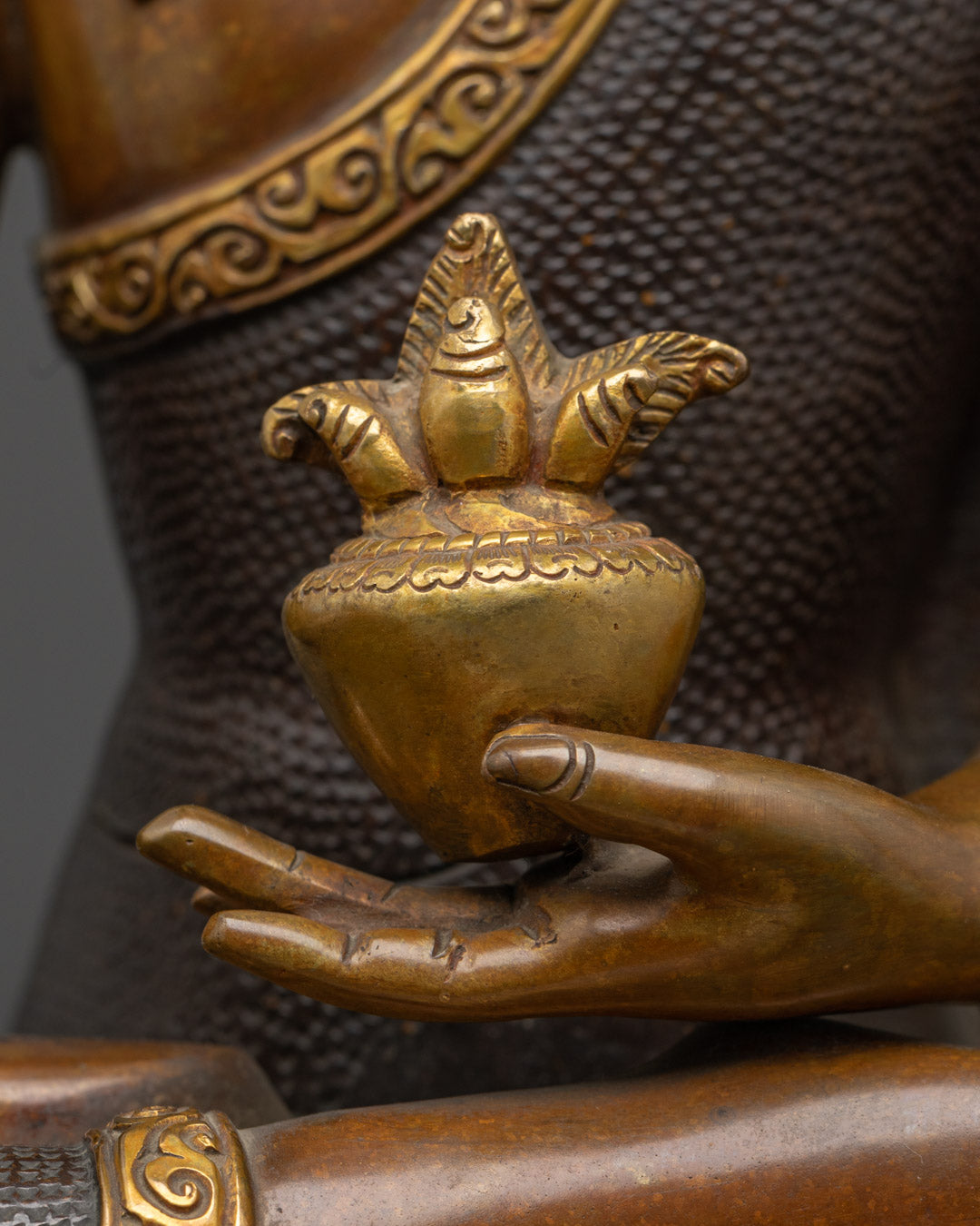 Medicine Buddha Statue | 24k Gold Face