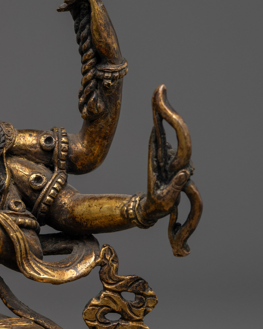 Antique Mahamanjushri Statue | Unique Handcrafted Buddhist Statue