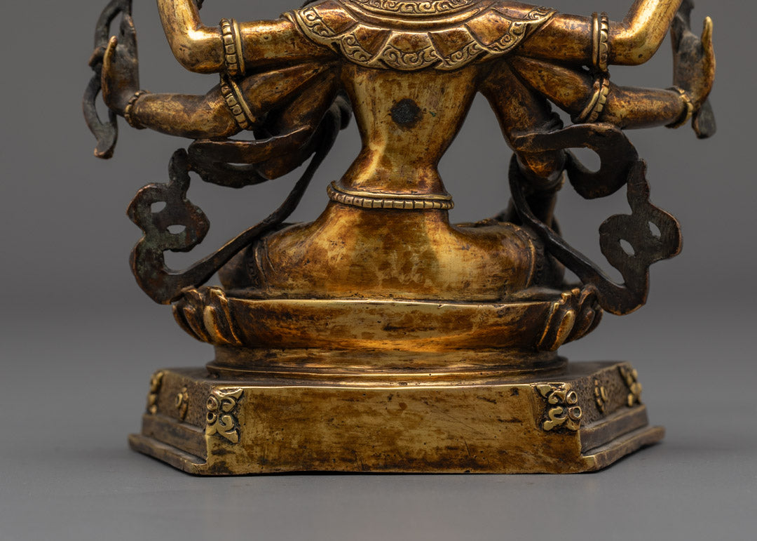 Antique Mahamanjushri Statue | Unique Handcrafted Buddhist Statue