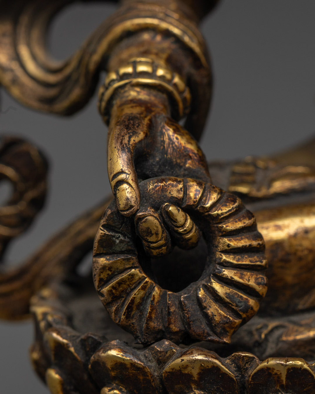 Antique Mahamanjushri Statue | Unique Handcrafted Buddhist Statue