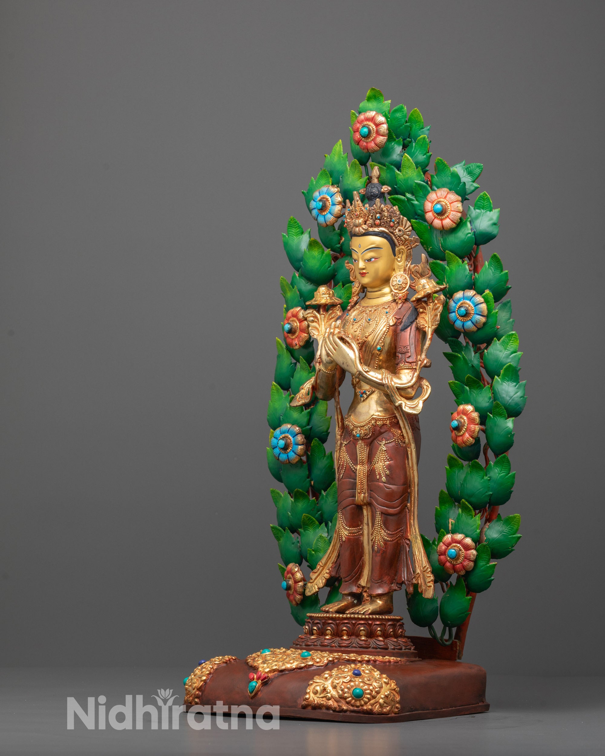 Masterfully Sculpted Maitreya Buddha Statue | Tibetan Buddhist Art