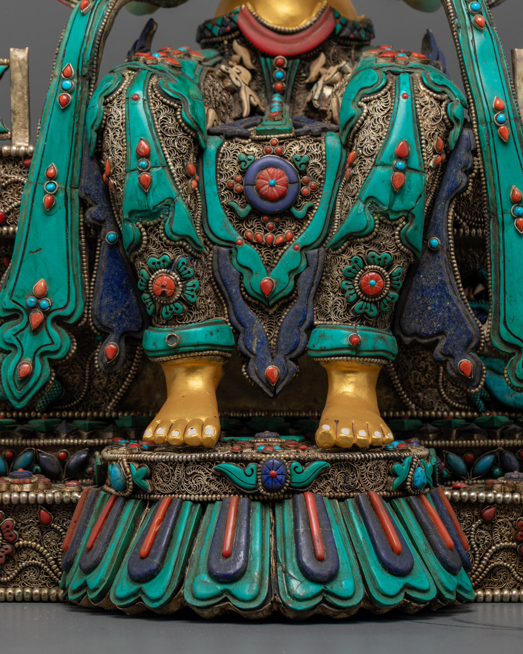 Gold Maitreya Buddha Statue | Future Buddha Sculpture