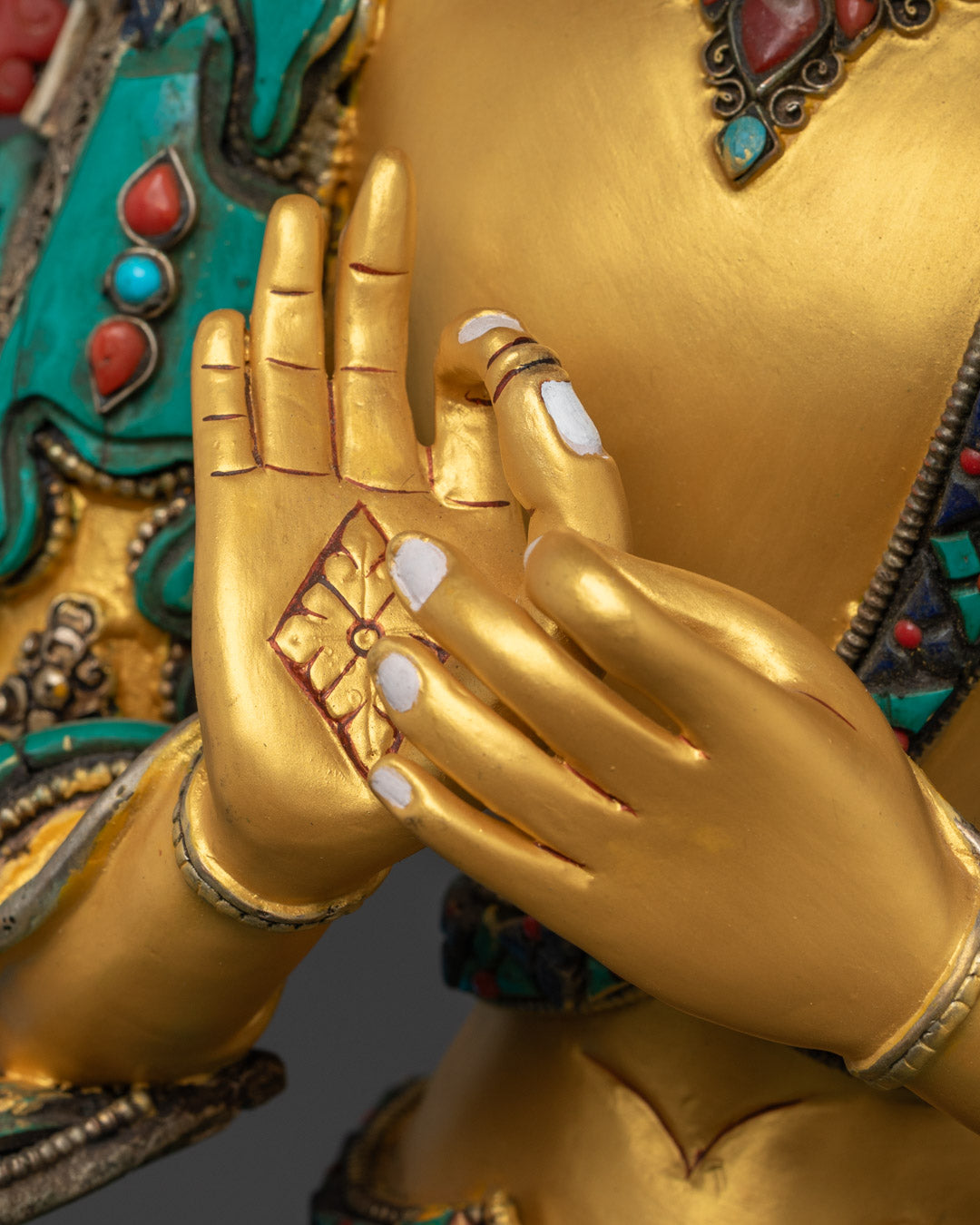 Gold Maitreya Buddha Statue | Future Buddha Sculpture