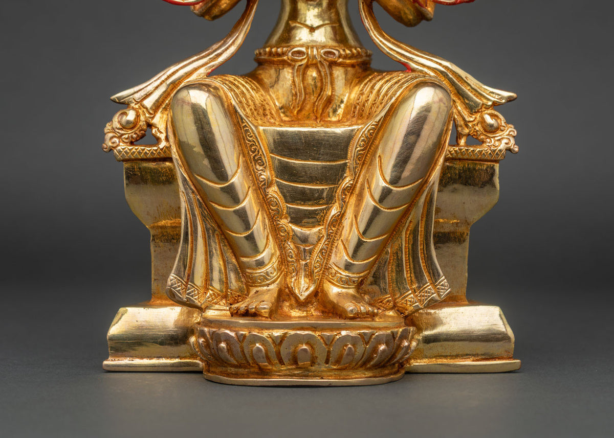 24K Gold Gilded Maitreya Buddha Statue | Timeless Buddhist Art