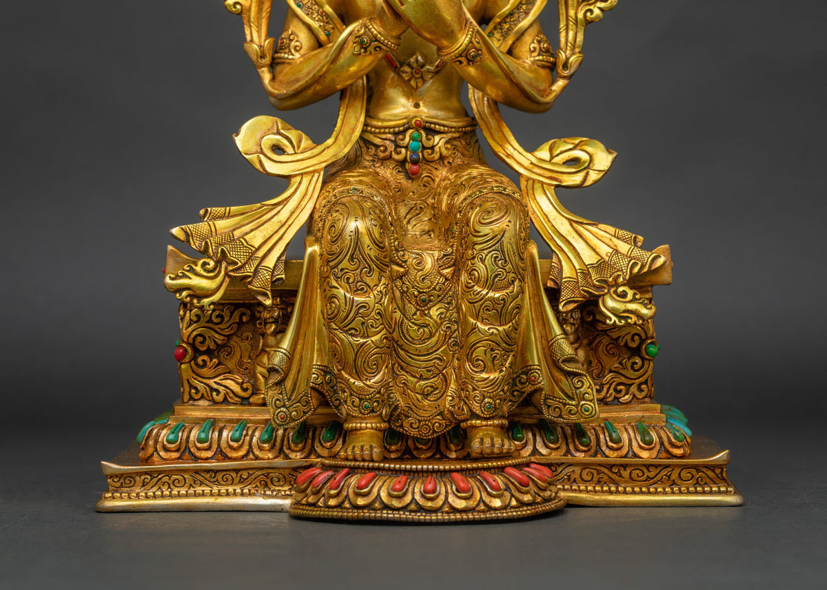 Exquisite Maitreya Buddha Sculpture | Handcrafted In Patan Nepal