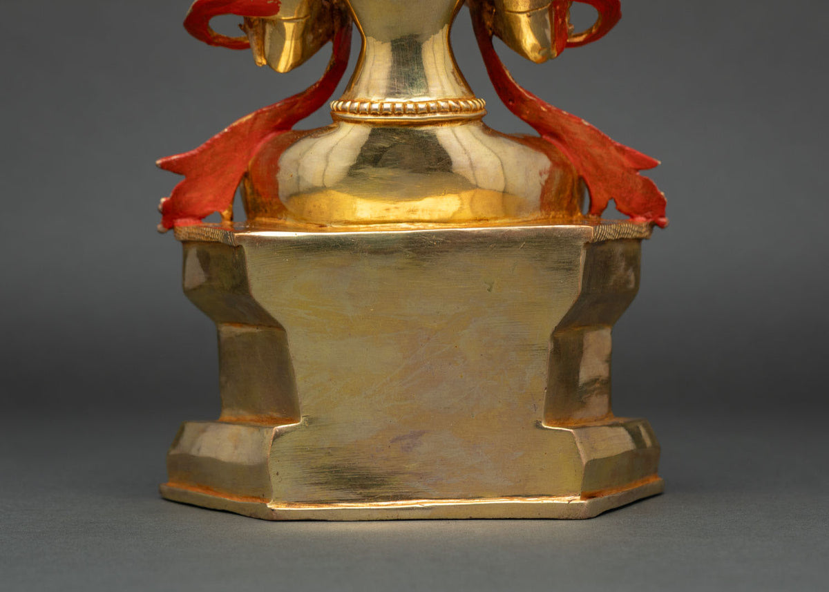 24K Gold Gilded Maitreya Buddha Statue | Timeless Buddhist Art