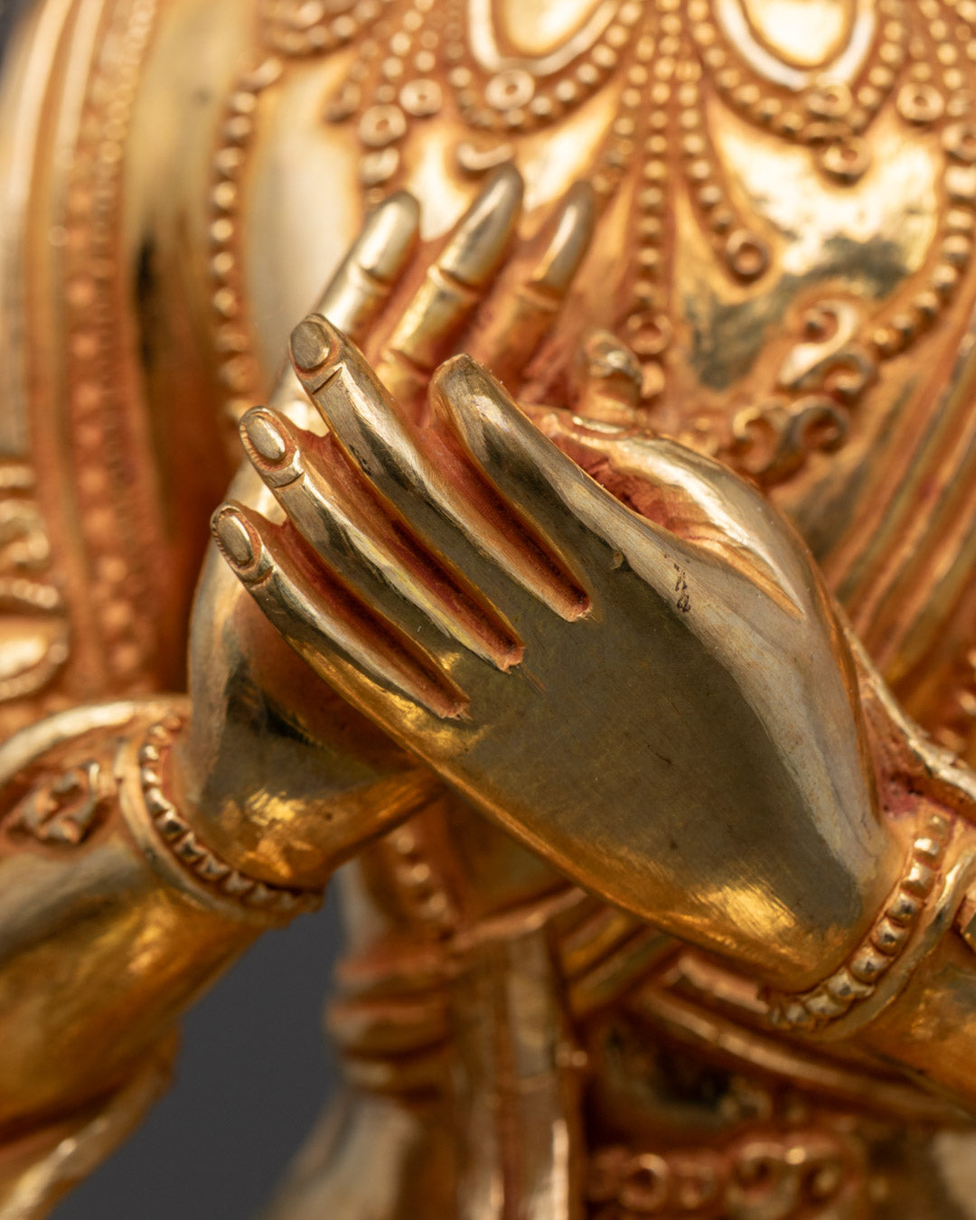 Maitreya Buddha Statue | 24K Gold-Gilded Copper