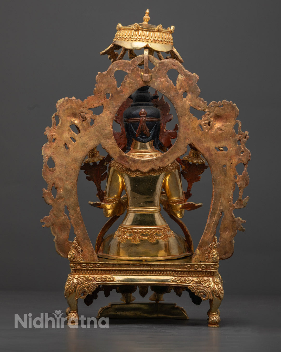 Maitreya Buddha Statue | 24K Gold-Gilded Copper