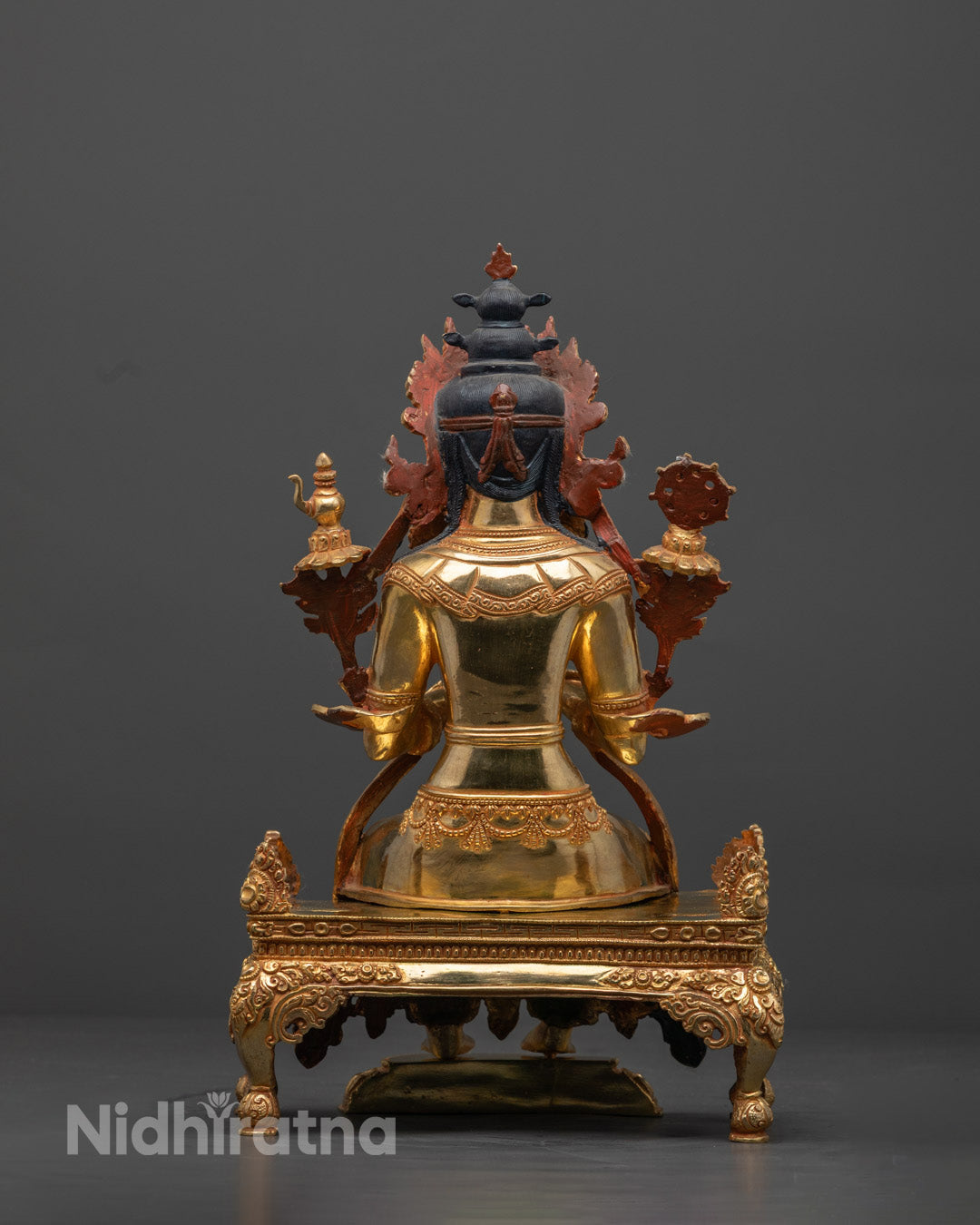 Maitreya Buddha Statue | 24K Gold-Gilded Copper