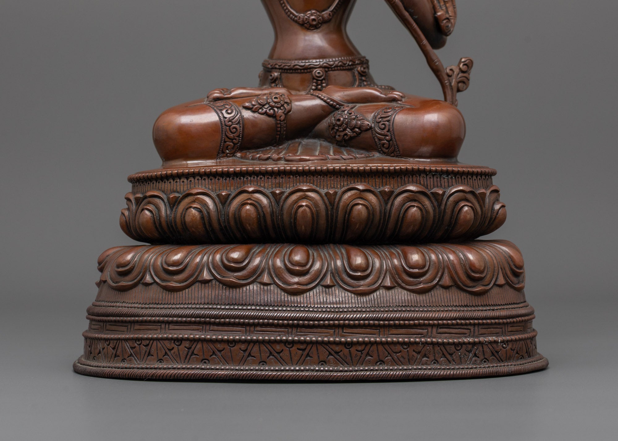 Handcrafted Oxidized Manjushri Statue | Buddhist Wisdom Figure