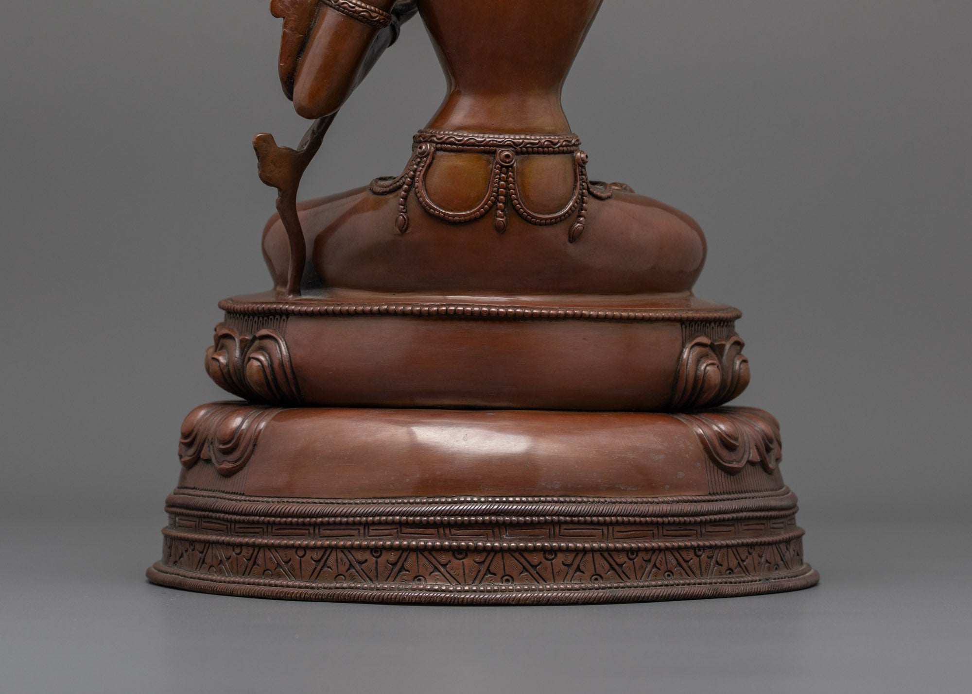 Handcrafted Oxidized Manjushri Statue | Buddhist Wisdom Figure
