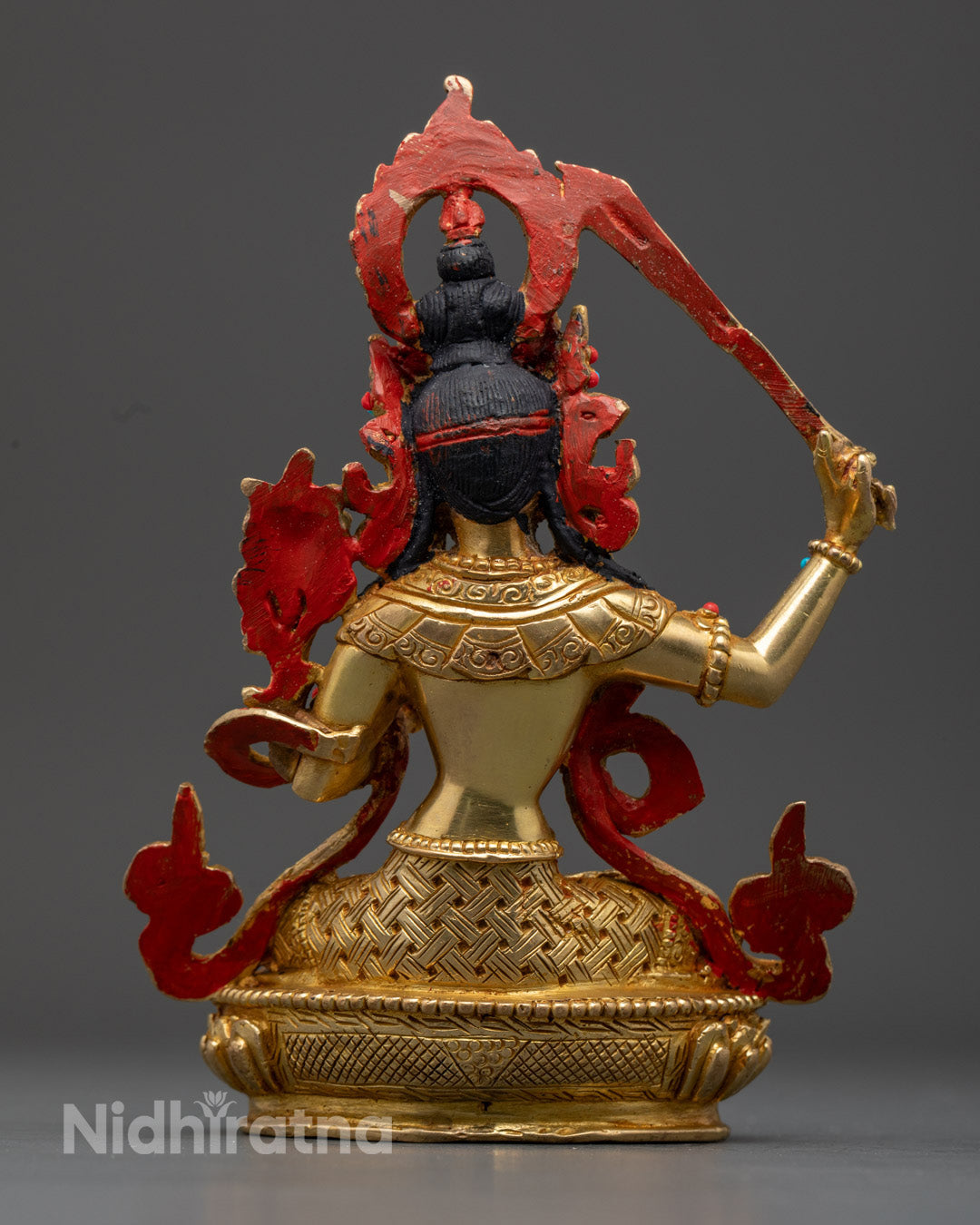 Manjushri Statue | 24K Gold Gilded Icon of Higher Knowledge