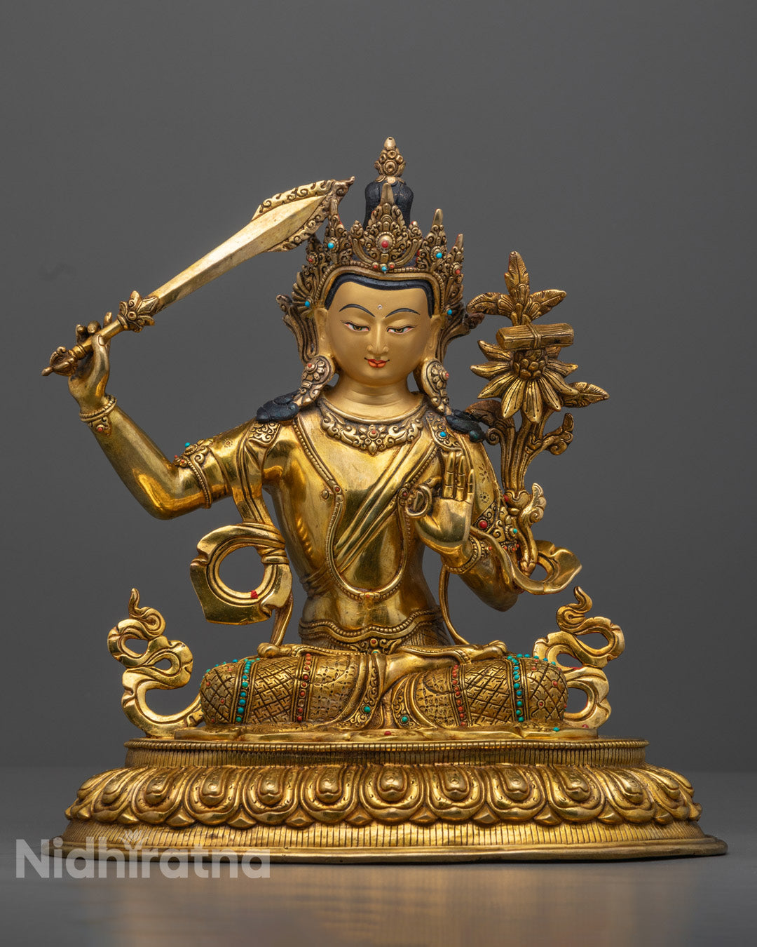 Tibetan Manjushree Statue | Bodhisattva of Wisdom