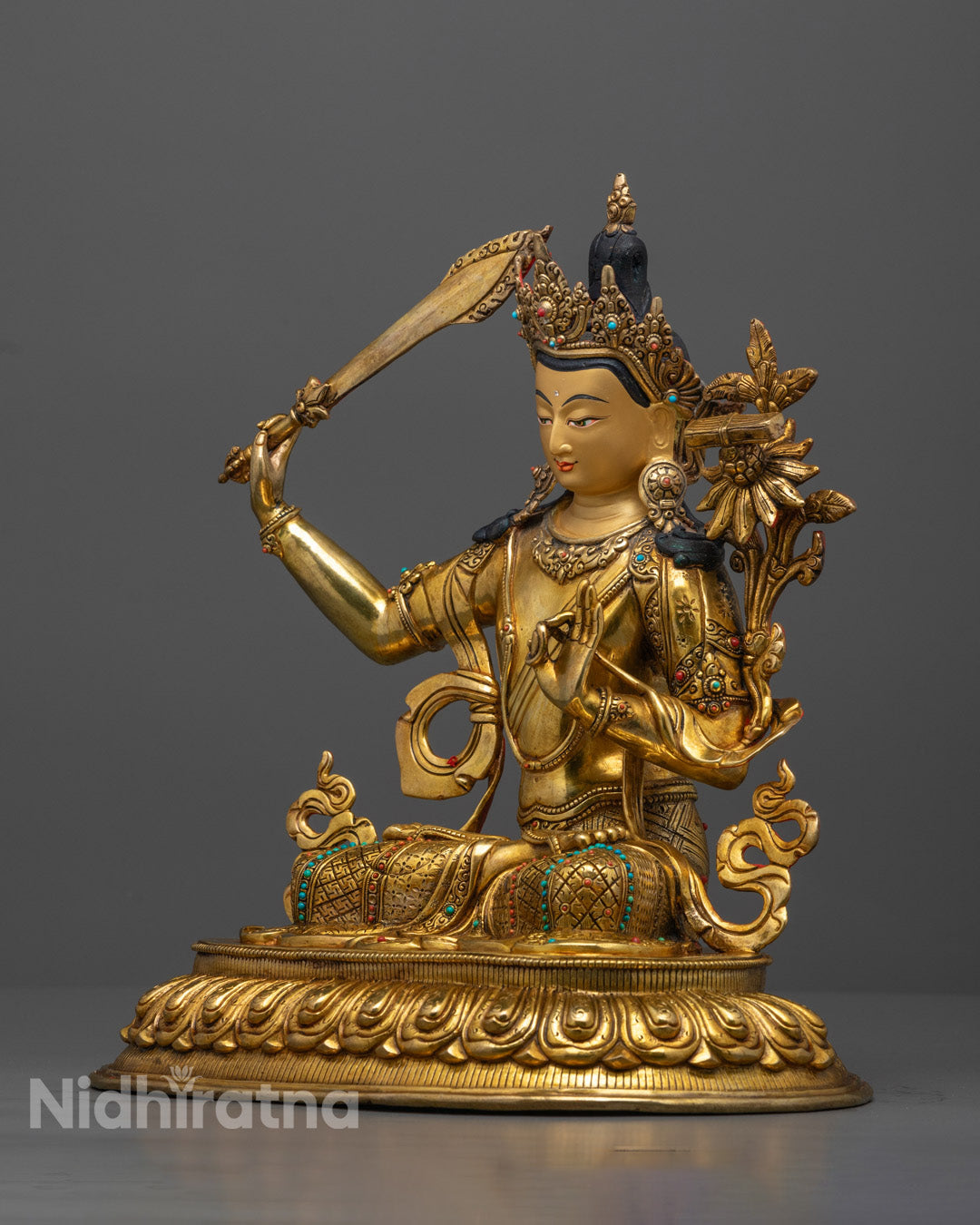 Tibetan Manjushree Statue | Bodhisattva of Wisdom