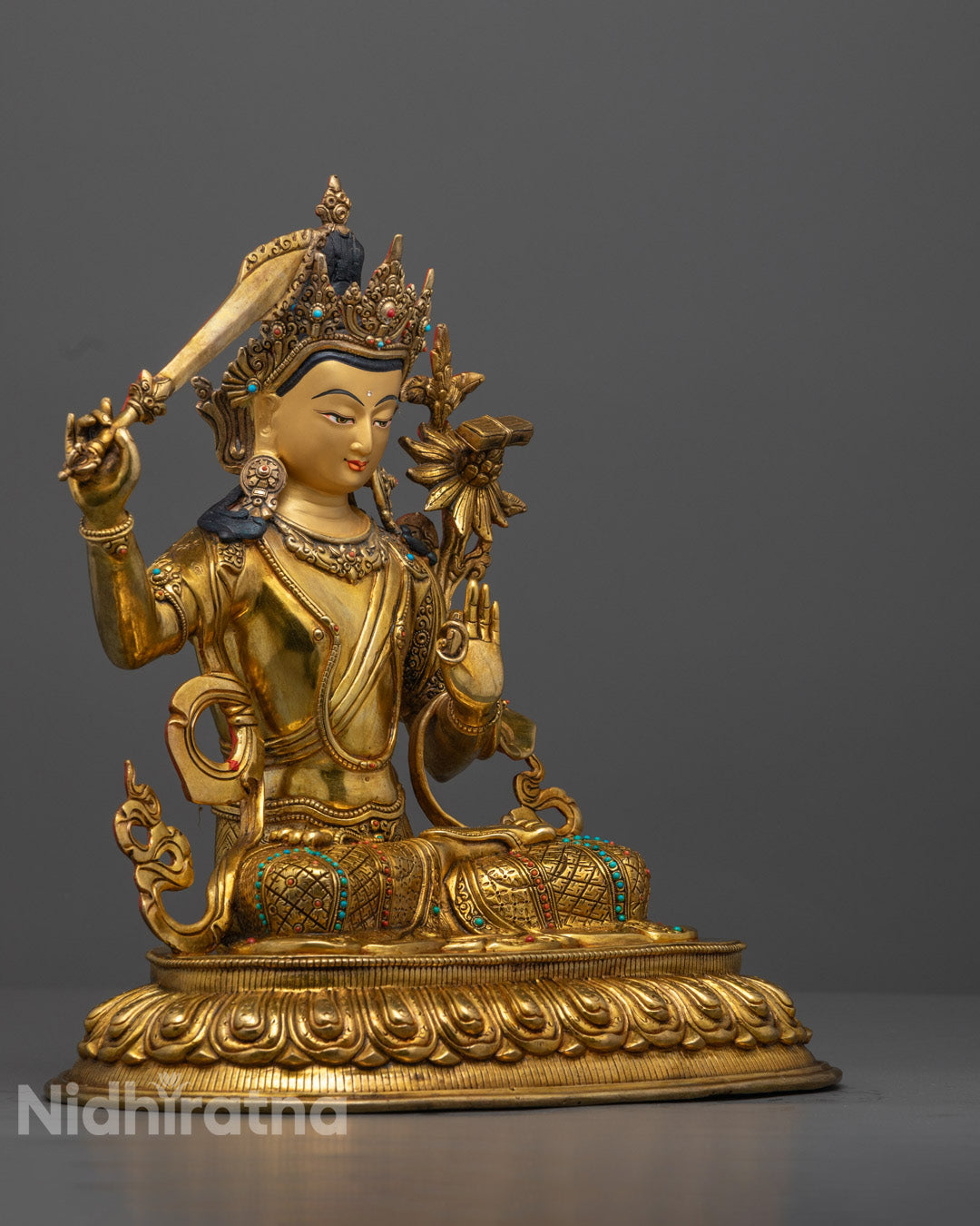 Tibetan Manjushree Statue | Bodhisattva of Wisdom