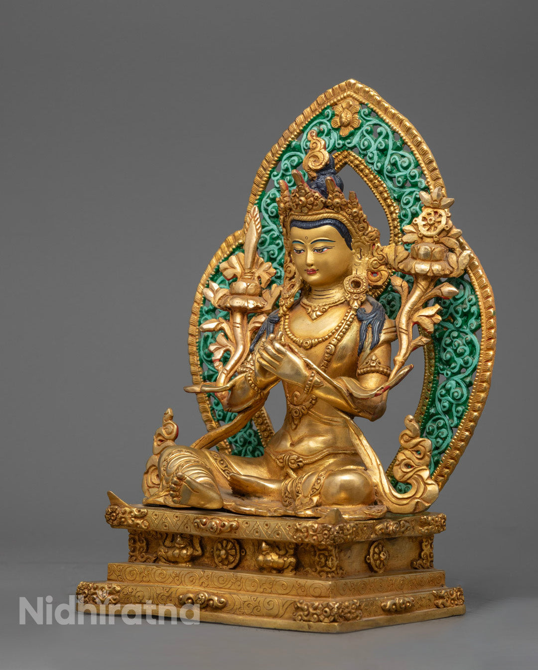 Tibetan Manjushri Statue | Nepalese Buddhist Art