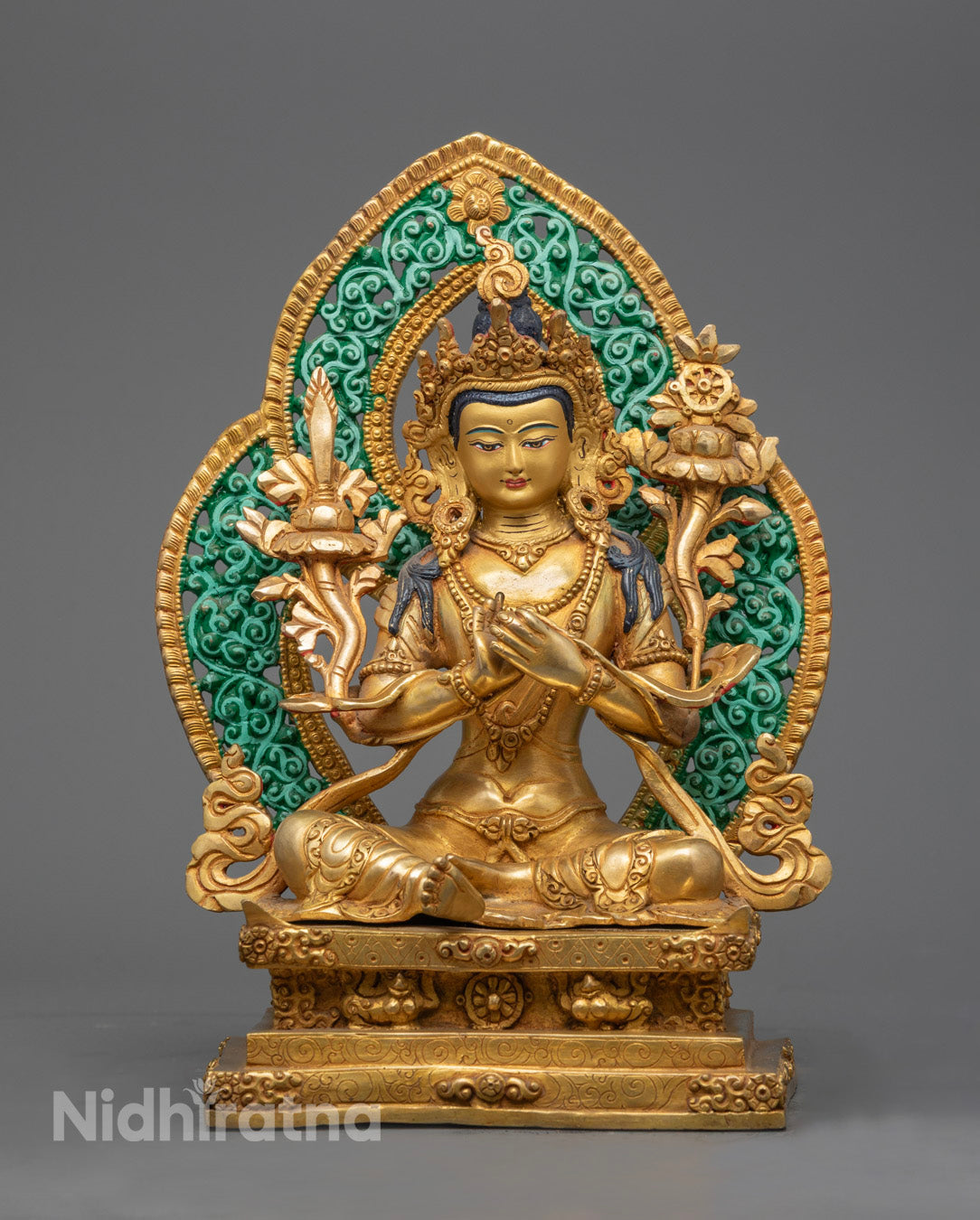 Tibetan Manjushri Statue | Nepalese Buddhist Art