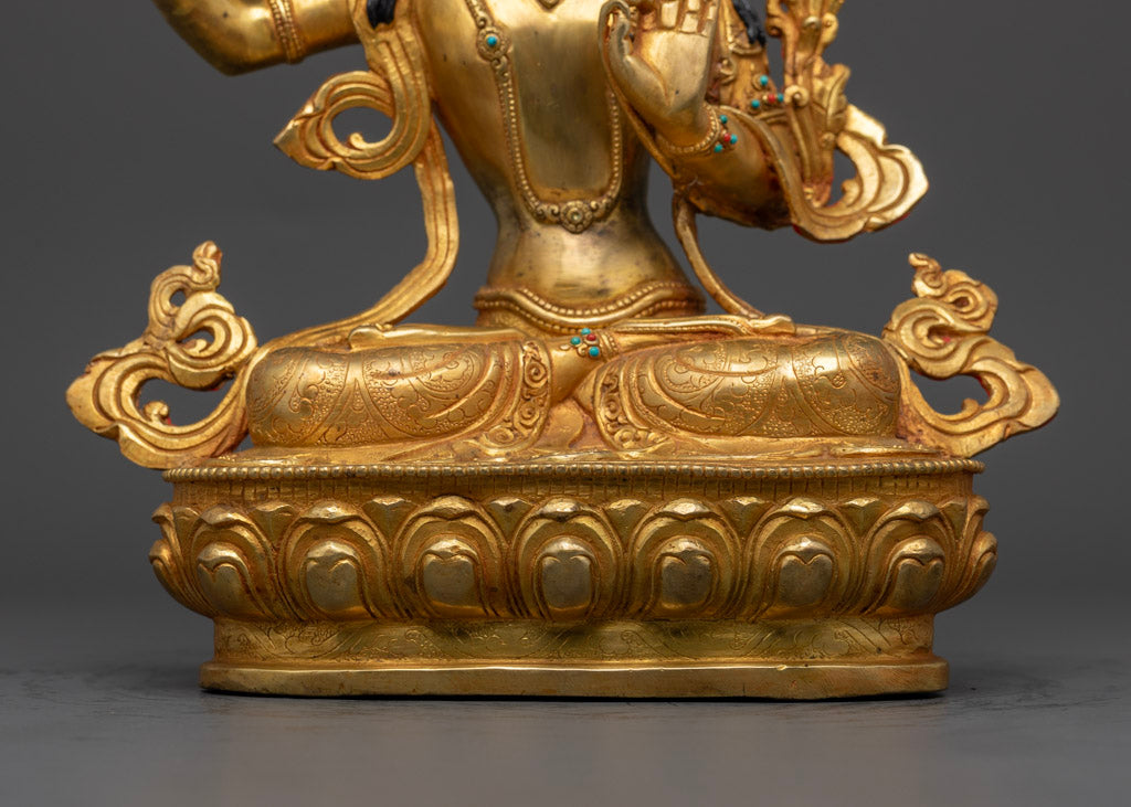 Golden Statue For Manjushri Long Mantra