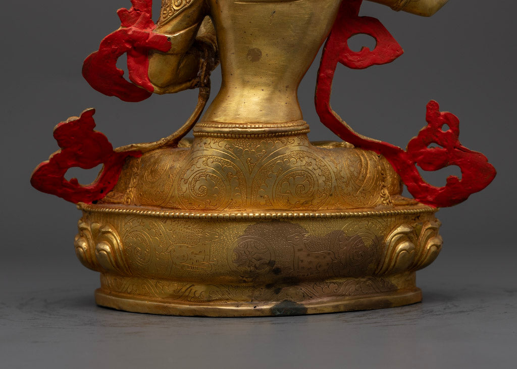 Golden Statue For Manjushri Long Mantra
