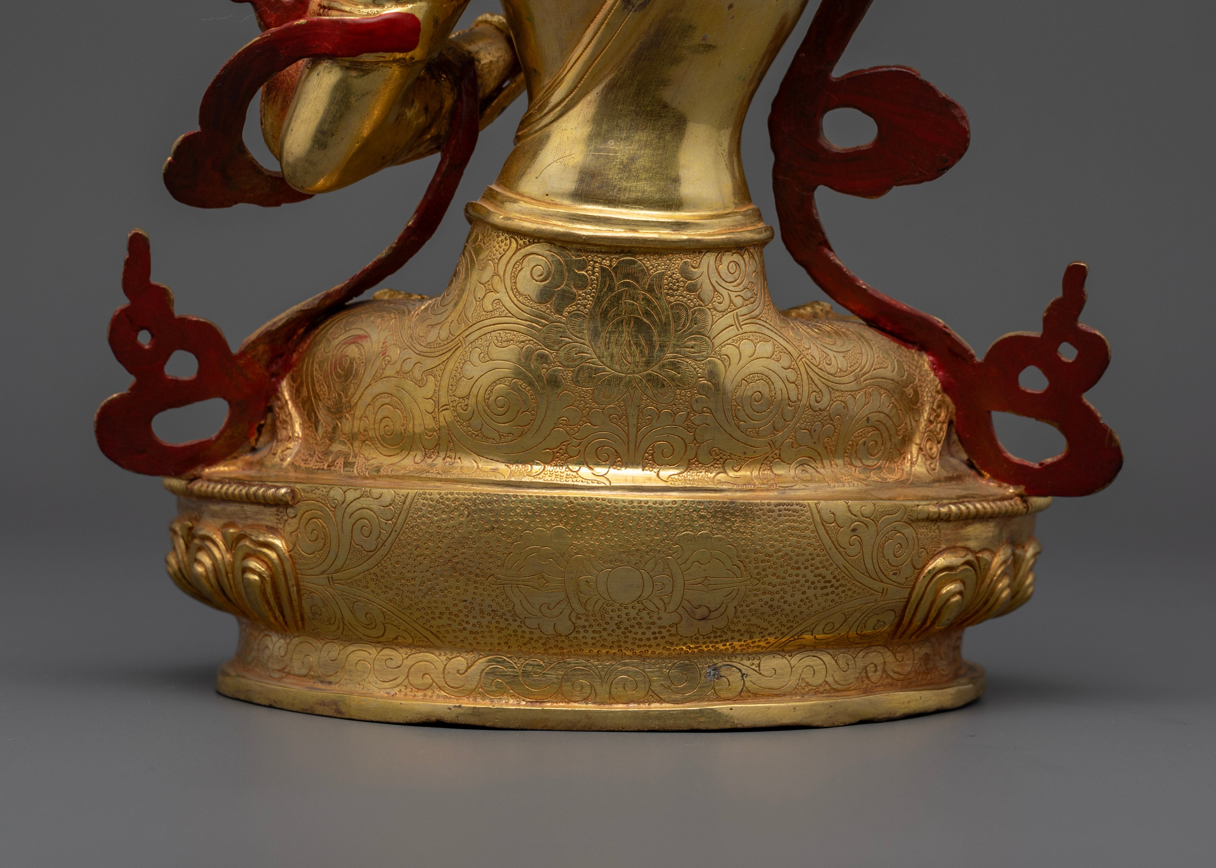 Intricate Manjushree statue | Manjushree statue for Buddhist home altar | Manjushree Bodhisattva statue for spiritual healing