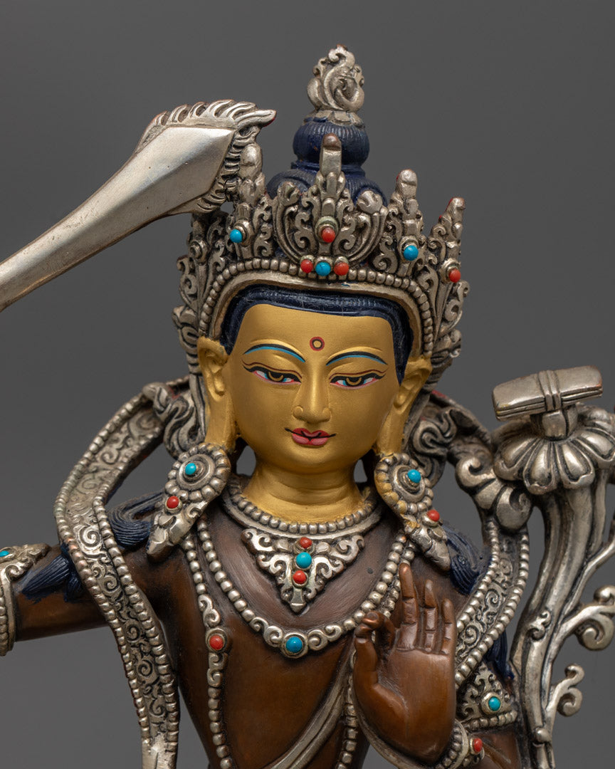Exquisite Manjushri Sculpture | Nepali Buddhist Art