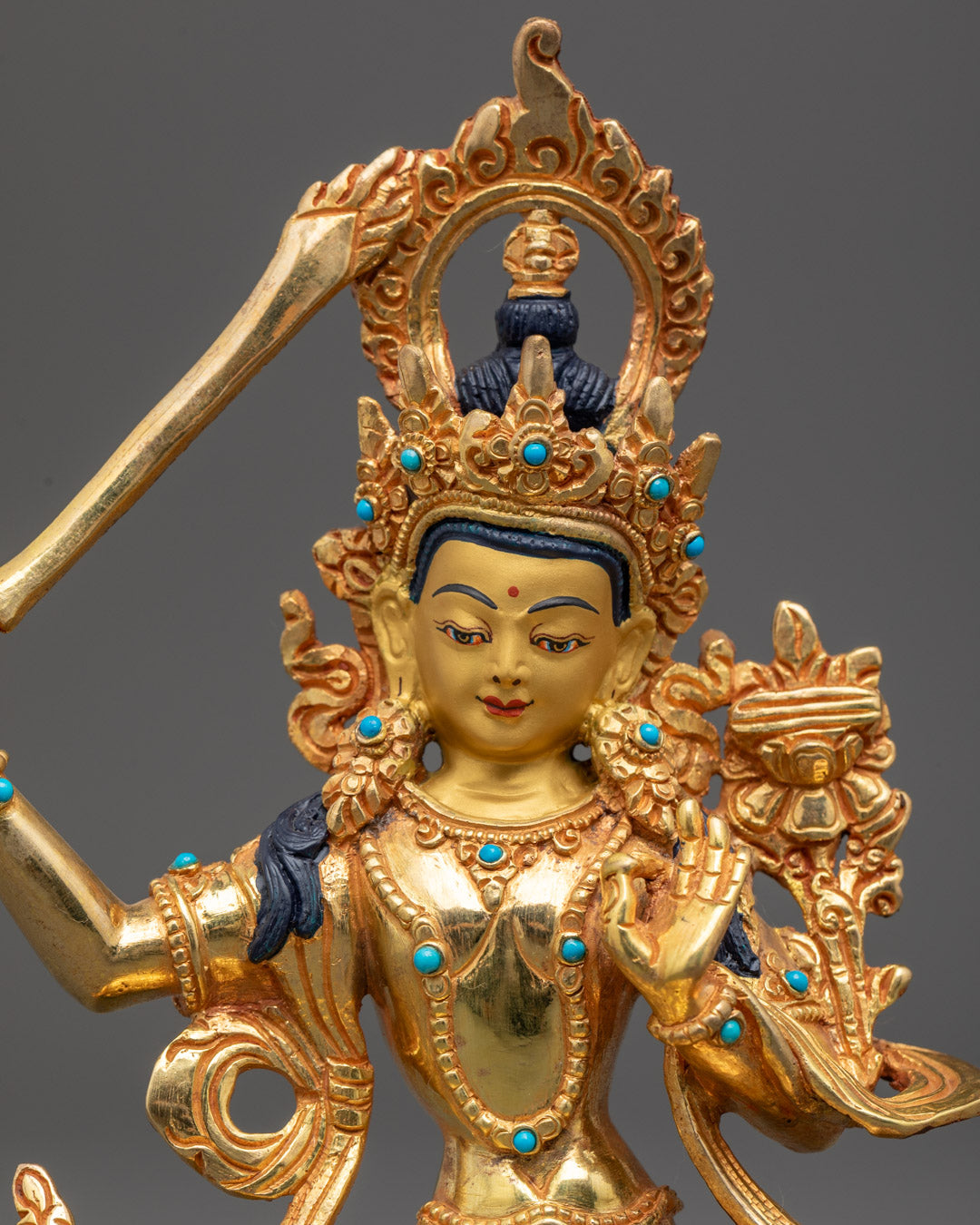 Golden Manjushri Buddha Statue
