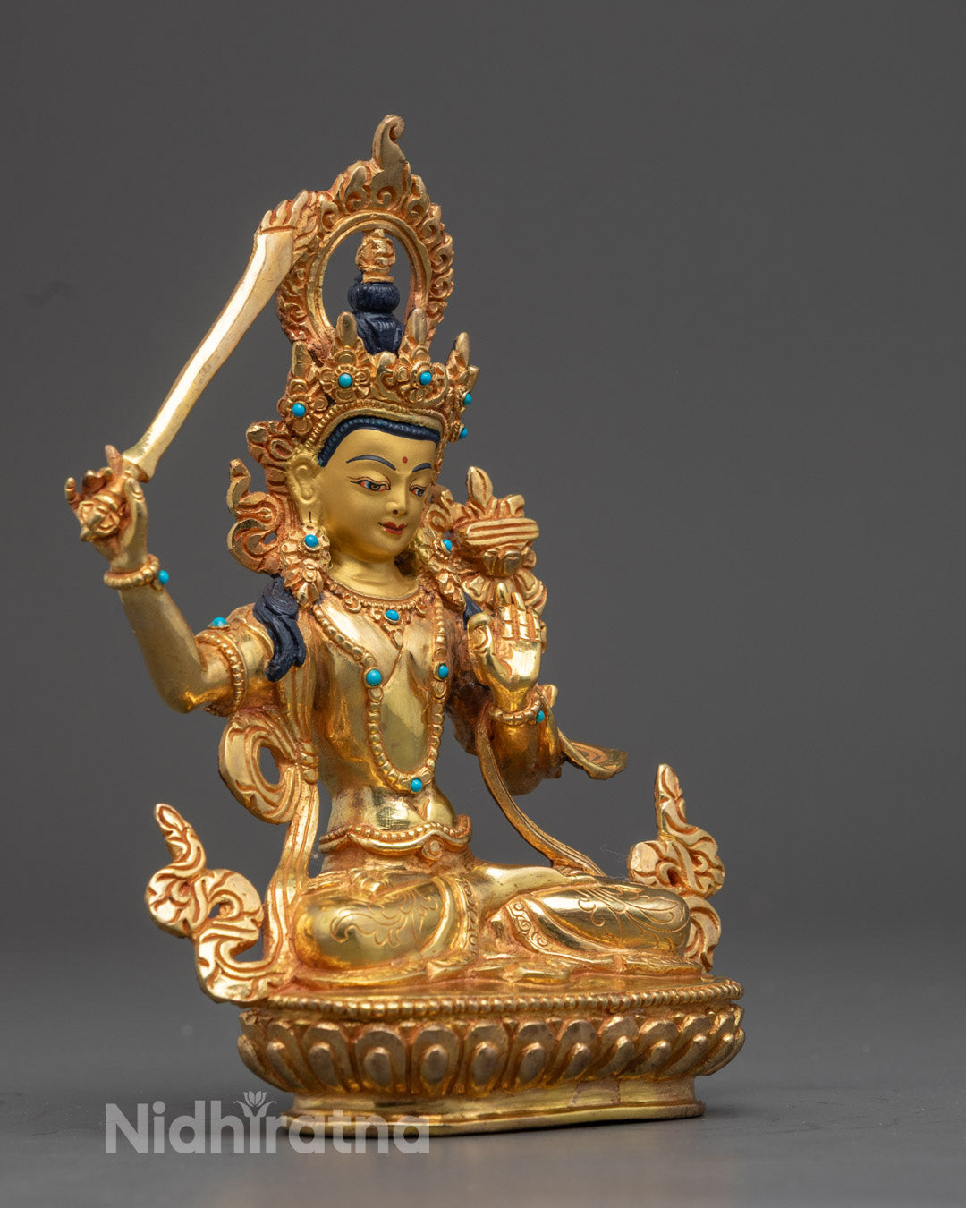 Golden Manjushri Buddha Statue