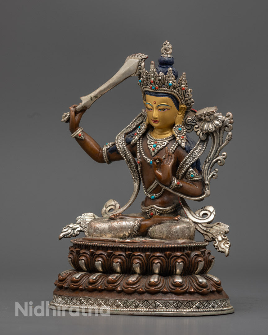 Exquisite Manjushri Sculpture | Nepali Buddhist Art