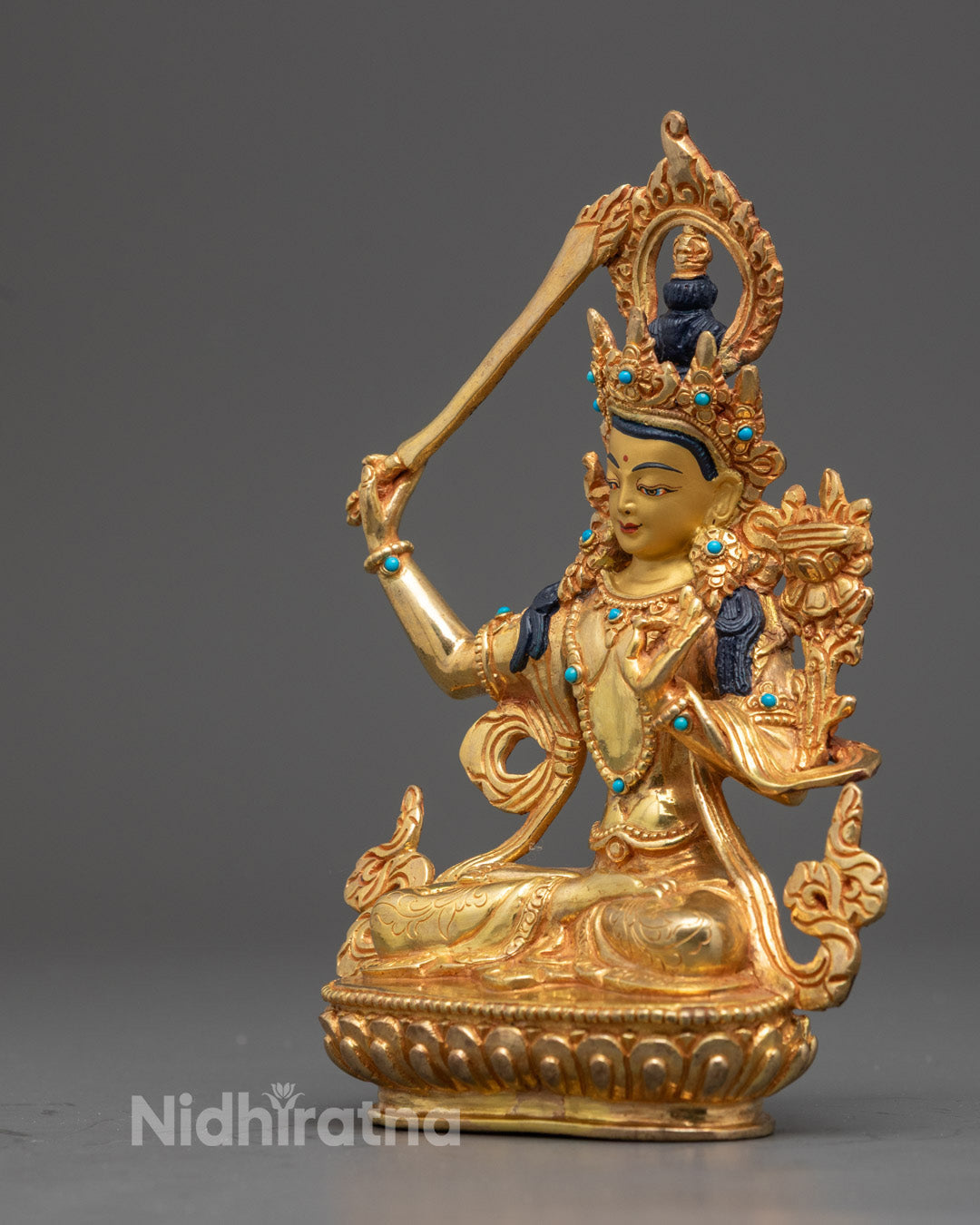 Golden Manjushri Buddha Statue