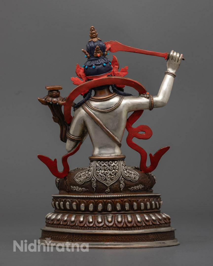 Manjushri Statue | Handcrafted 24K Gold Gilded Face