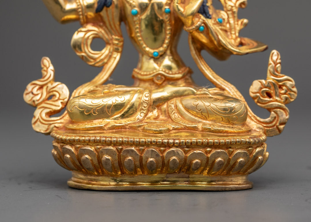 Golden Manjushri Buddha Statue