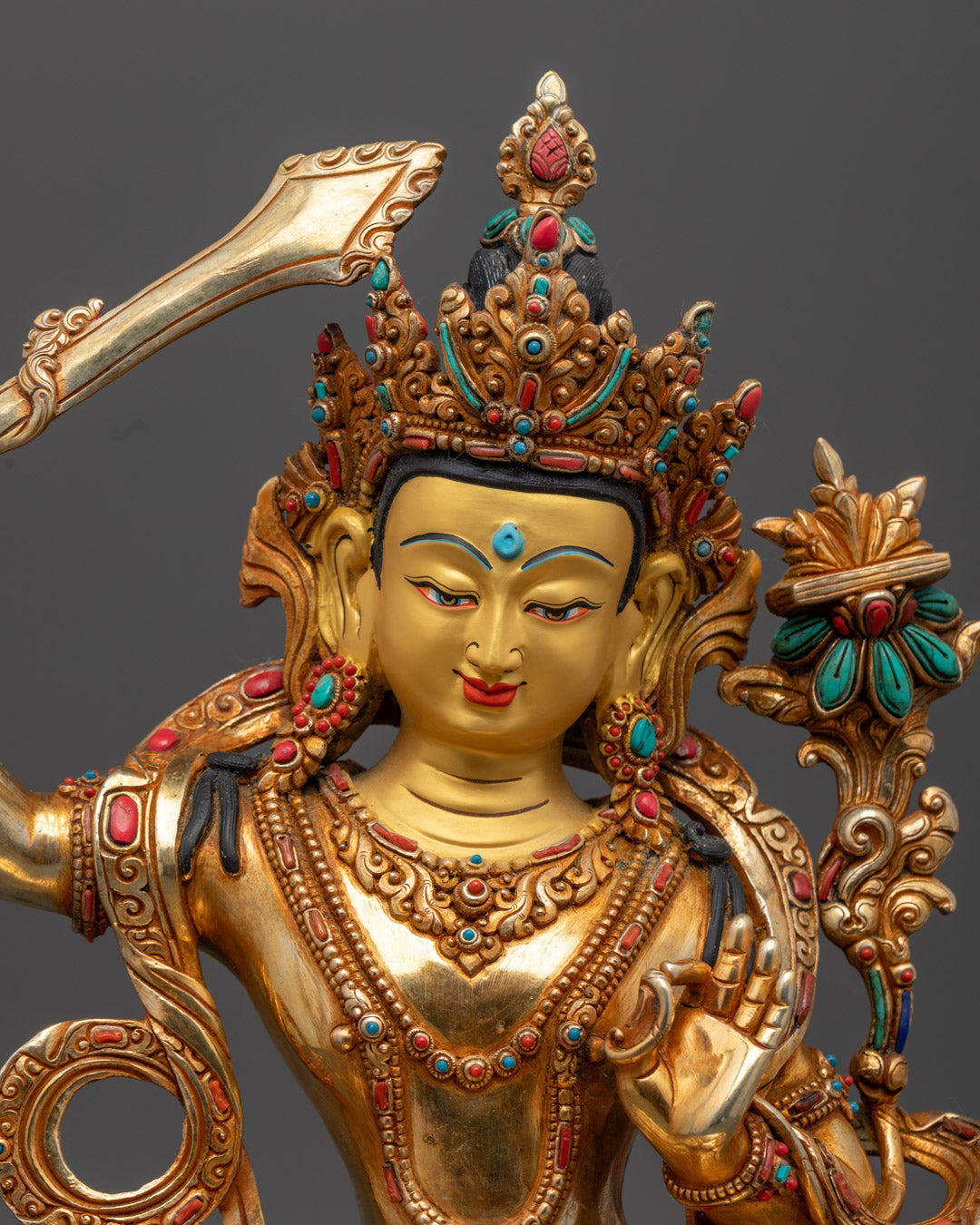 Manjushri Statue | Beautifully Crafted Buddhist Figure