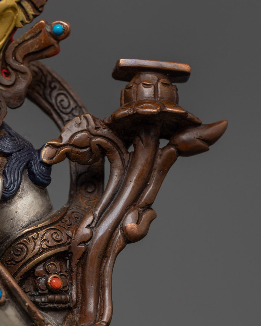 Manjushri Statue | Handcrafted 24K Gold Gilded Face