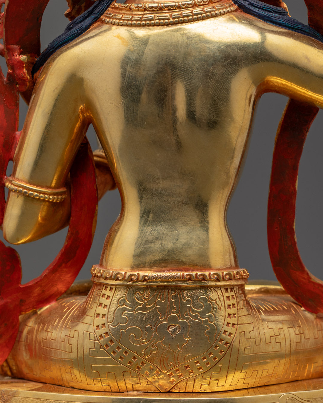 Hand-Carved Bodhisattva Manjushri Sculpture