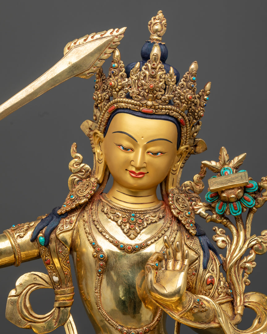 Sacred Manjushri Statue – Premium Buddhist Artwork