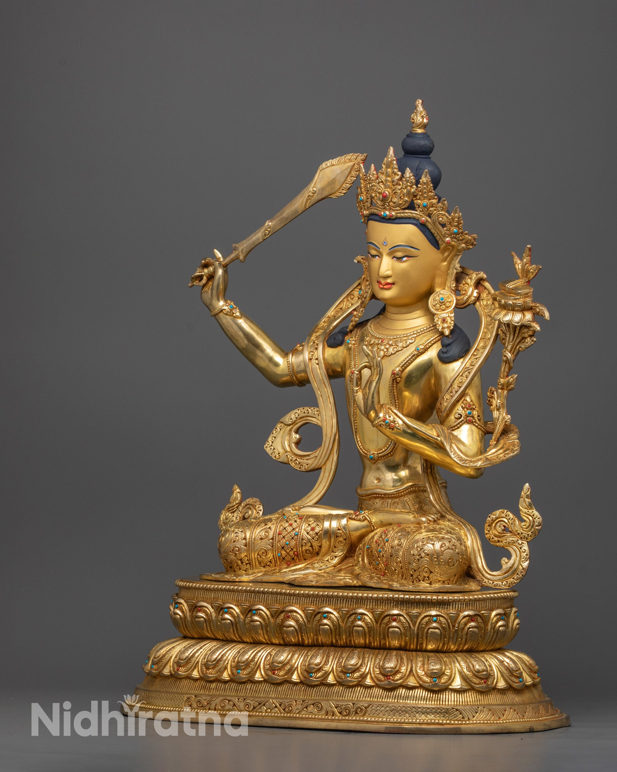 Nepalese Manjushri Statue | Sacred Bodhisattva of Wisdom