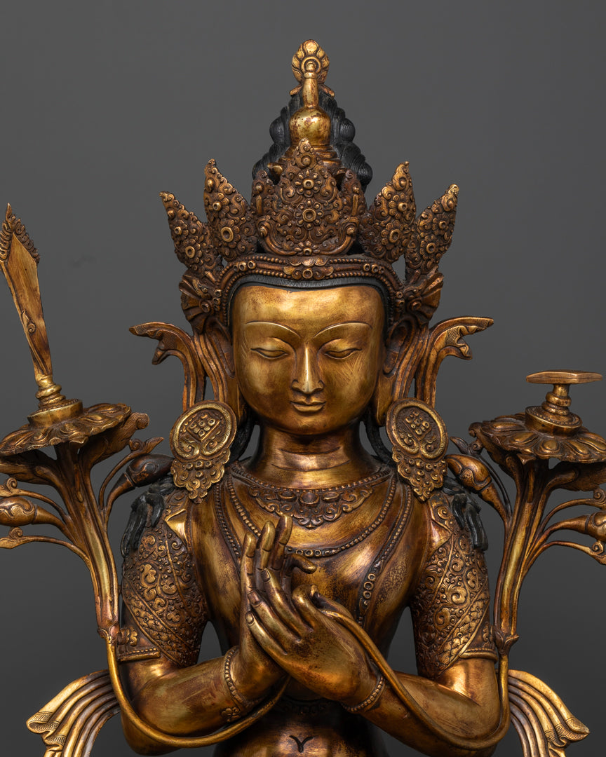 Antique Manjushri Statue | Tibetan Buddhism
