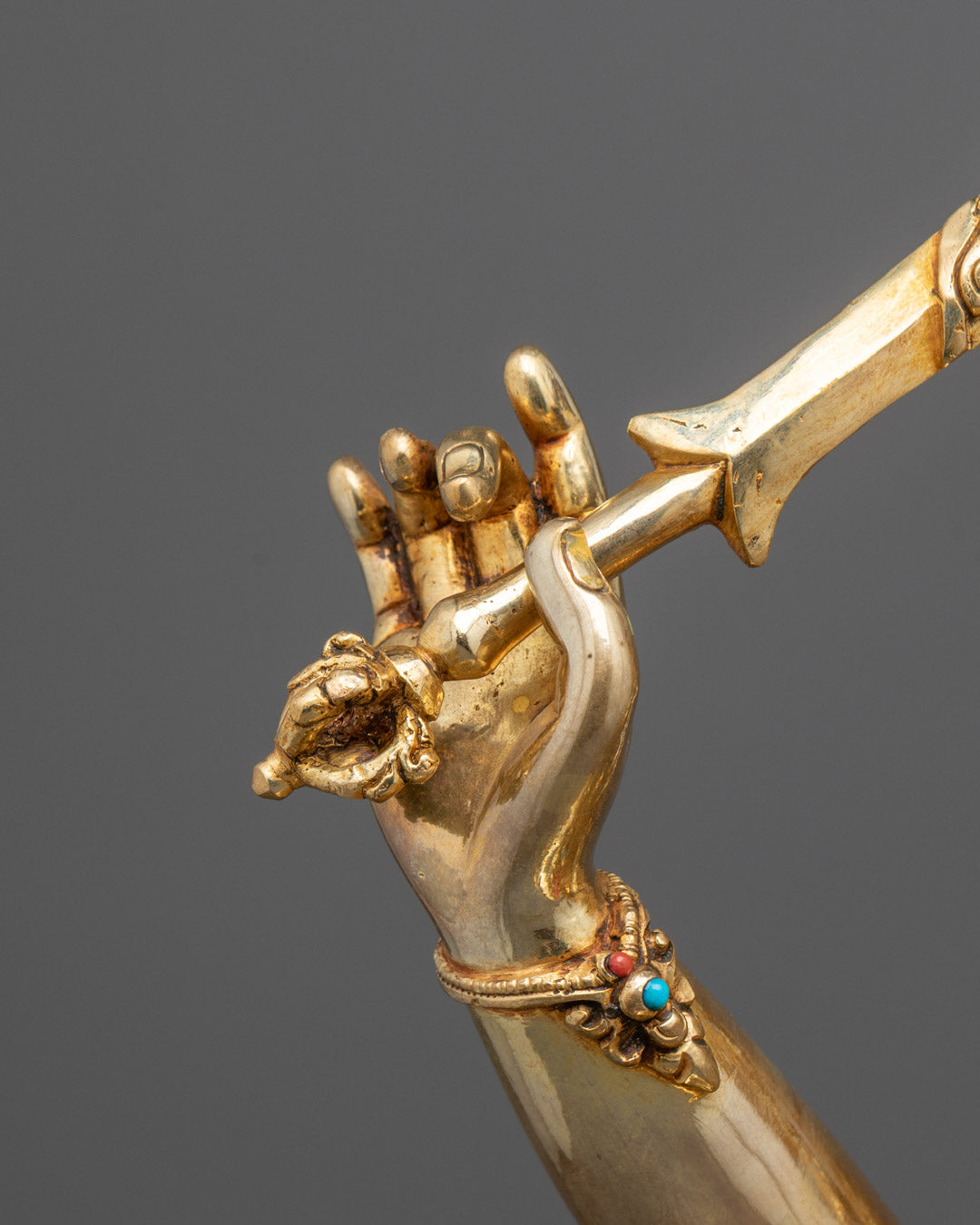 Traditional Manjushri Bodhisattva Statue | Handcrafted Himalayan Art