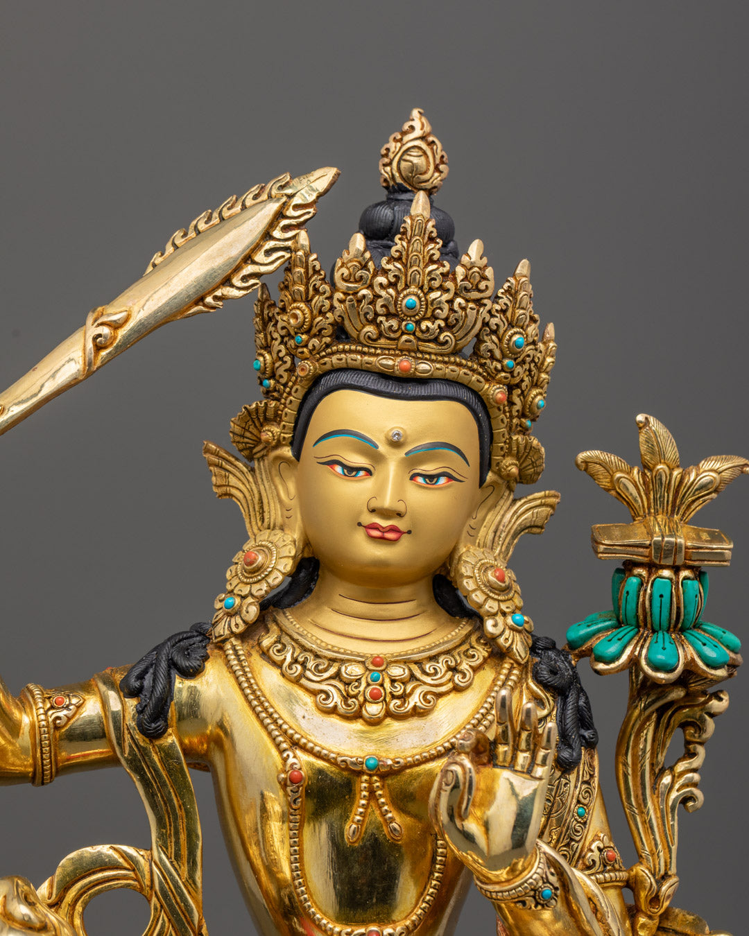 Manjushri Deity Statue | Traditional Tibetan Art of Wisdom