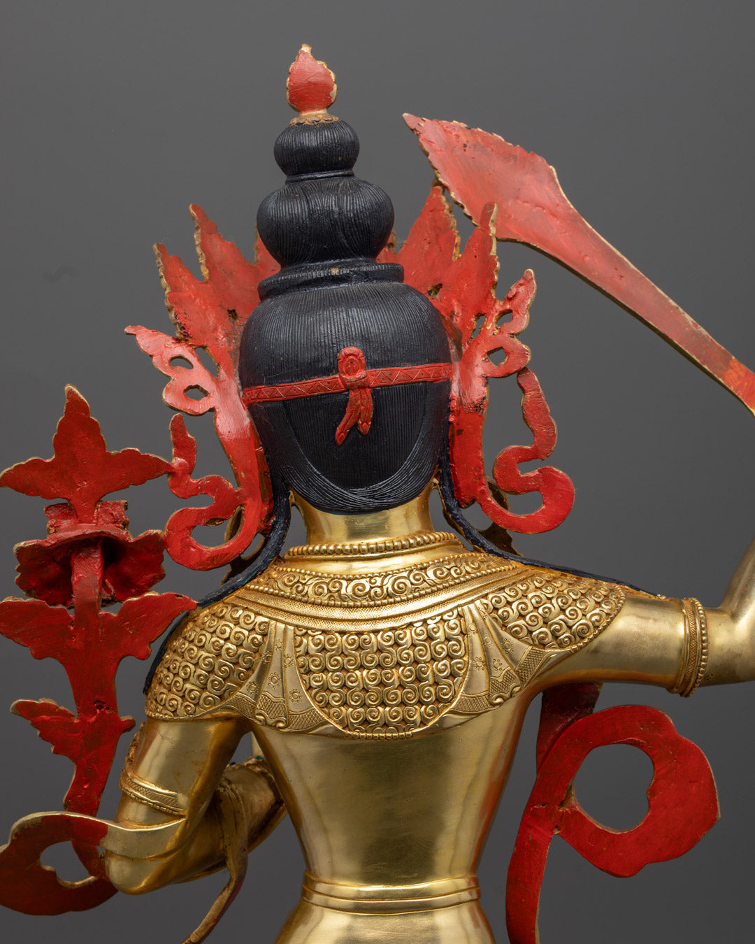 Buy Buddhist Manjushri Statue | Handcrafted 24K Gold Copper