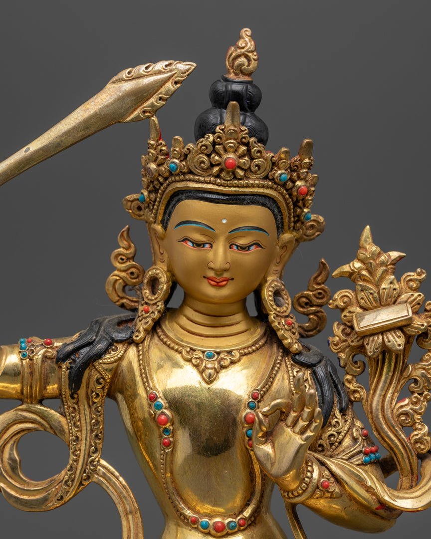 Authentic Manjushri Buddha Statue | Handcrafted in Nepal