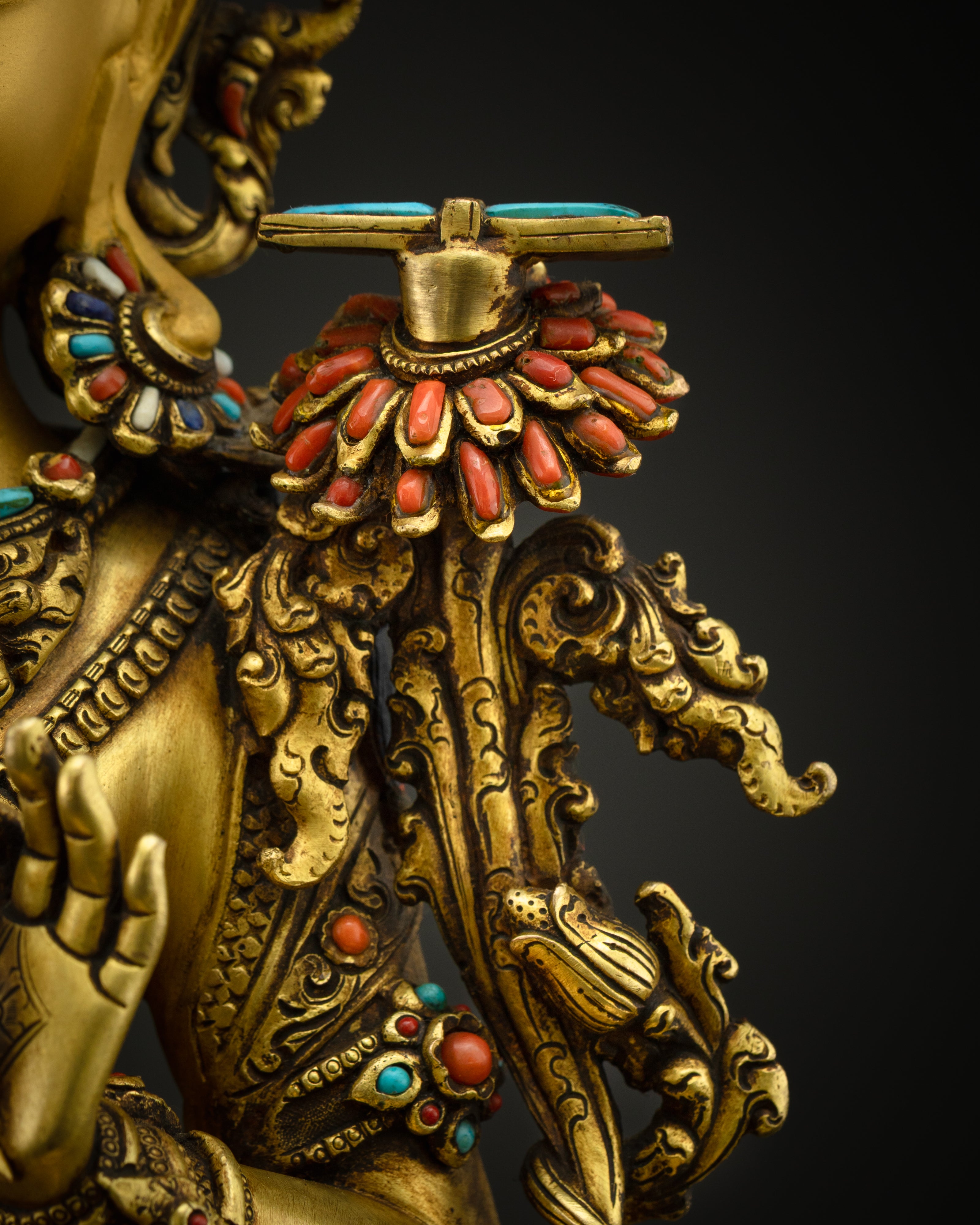 Tibetan Manjushri Statue | Manjushri Bodhisattva of Wisdom Sculpture