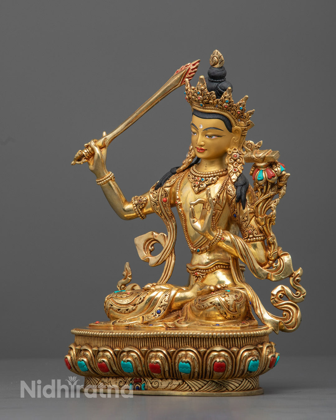 Sacred Manjushri Statue | Handcrafted by Nepalese Artisan