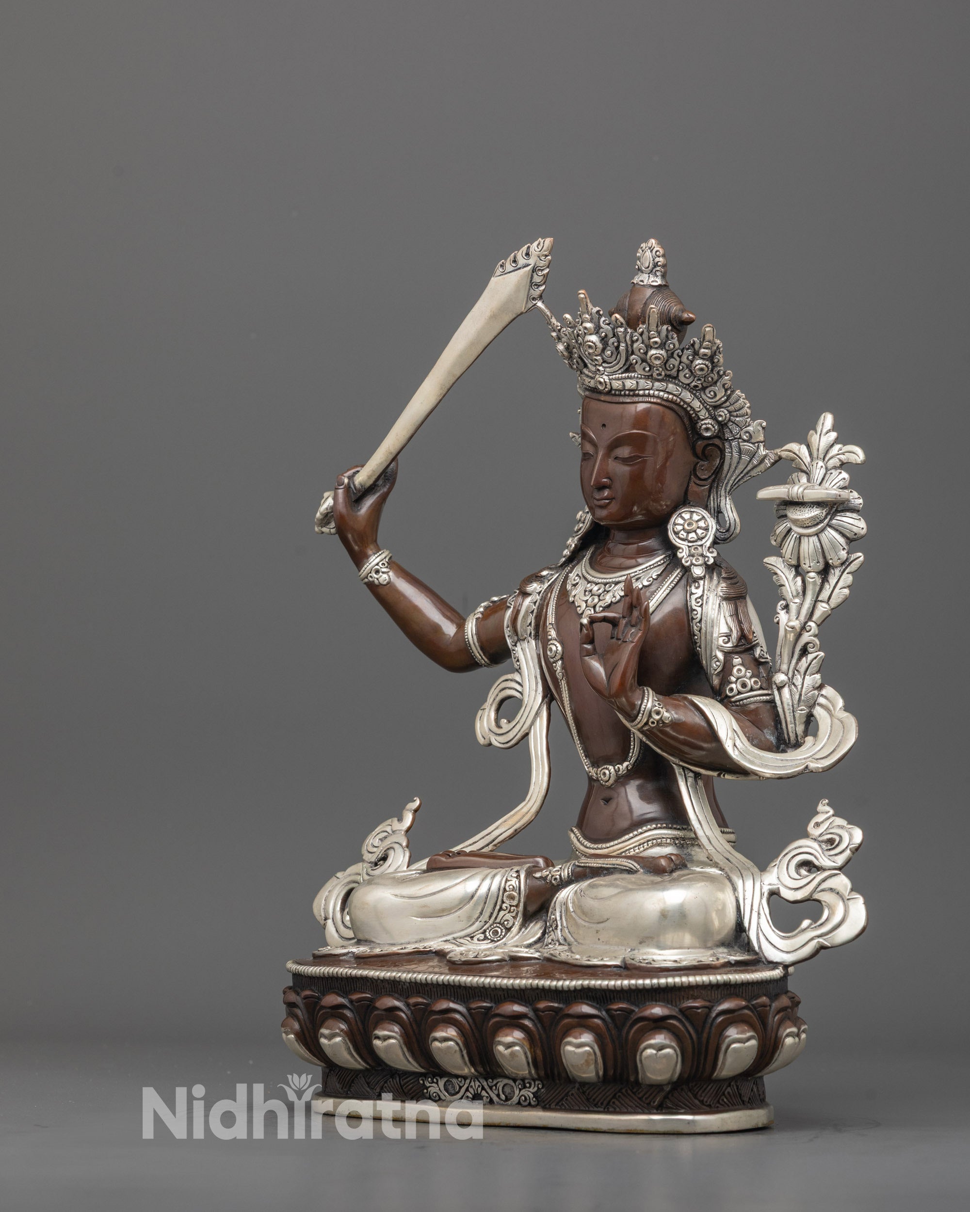 Bodhisattva Manjushri Statue | Finely Detailed Handcrafted Sculpture