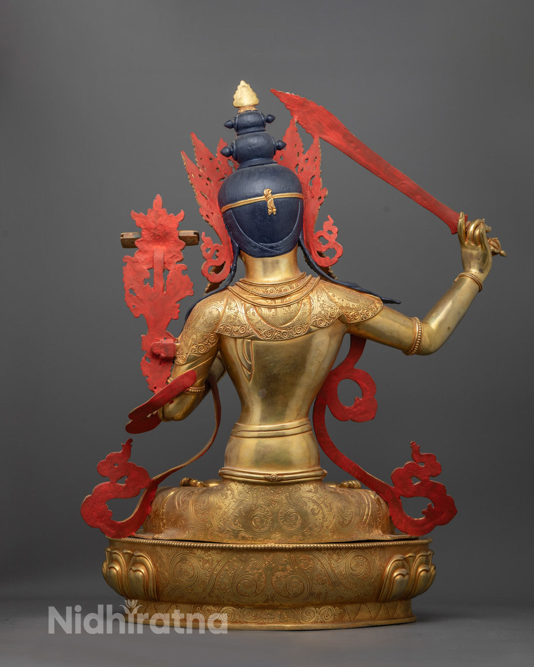 Handcrafted Manjushri  Sculpture | Buddhist Art from Nepal