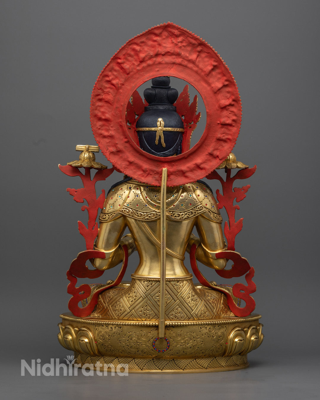 Manjushri Statue – Handcrafted in Nepal with 24k Gold