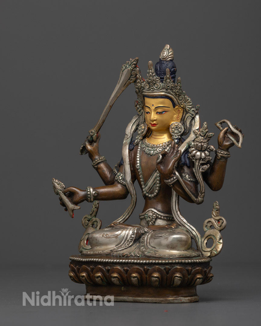 Maha Manjushri Statue | Traditional Himalayan Art of Nepal