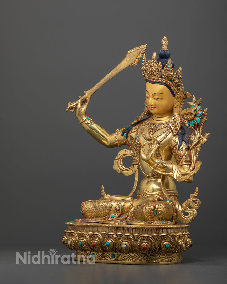 Sacred Manjushri Statue – Premium Buddhist Artwork