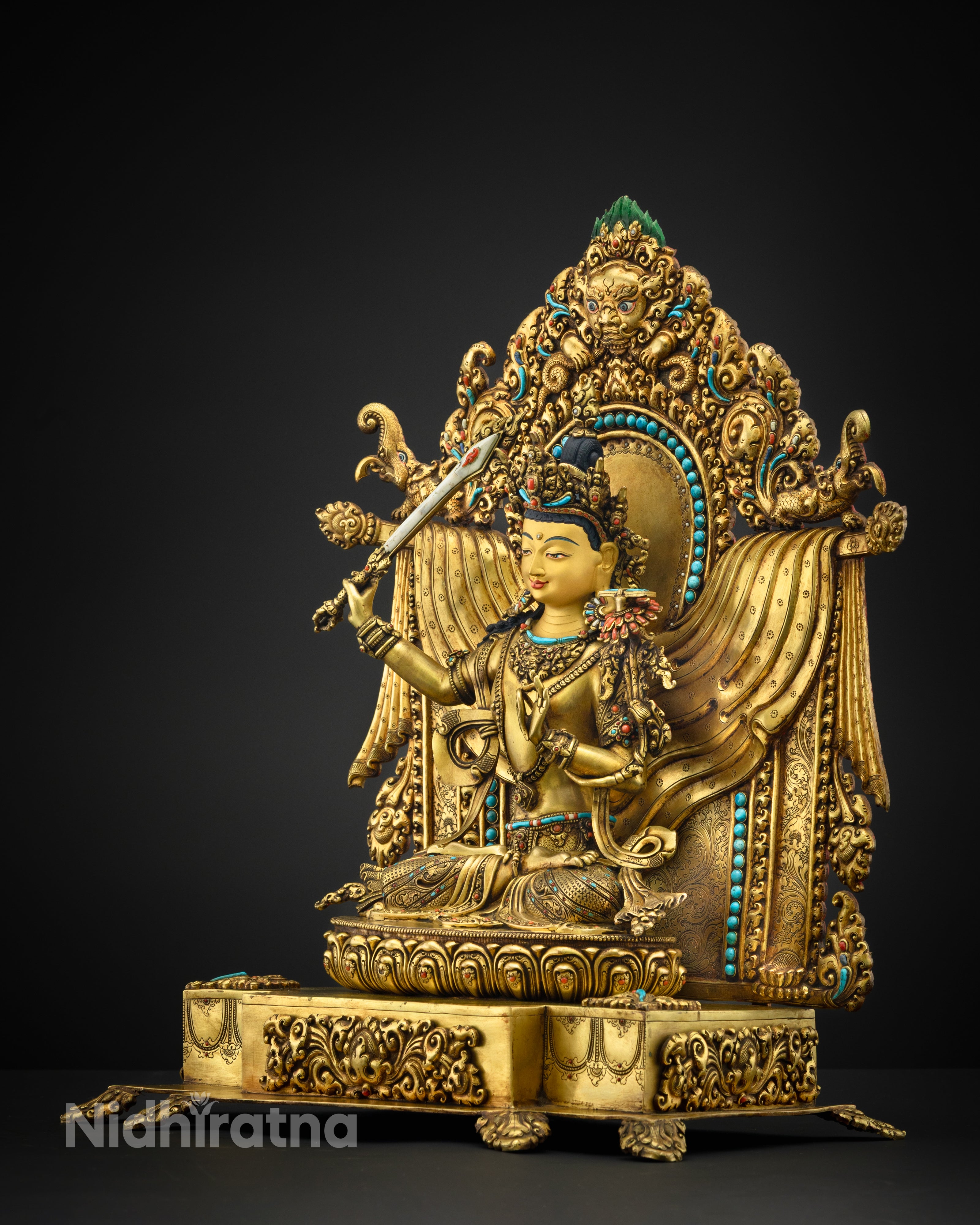 Tibetan Manjushri Statue | Manjushri Bodhisattva of Wisdom Sculpture